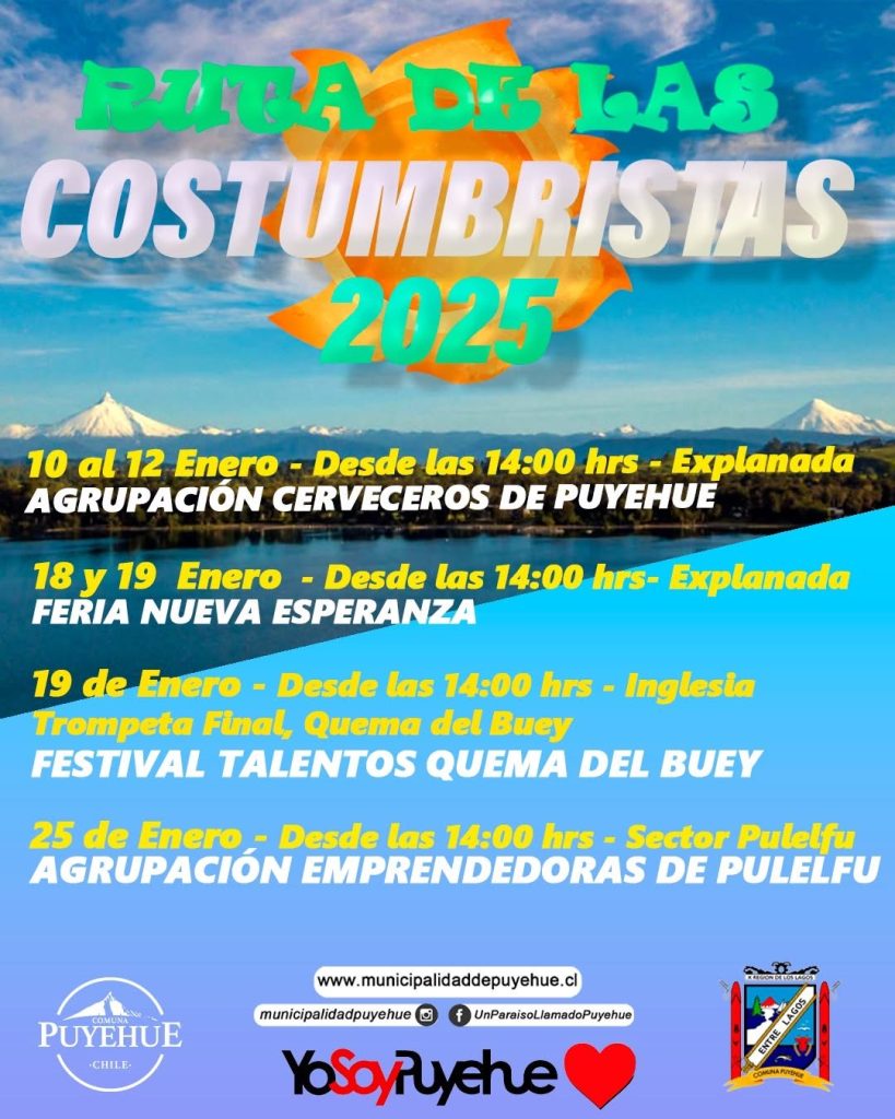 RUTA DE LAS COSTUMBRISTAS 2025 Turismo Puyehue